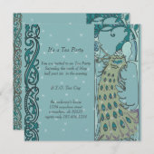 アール・ヌーヴォー・ペコックのディナー招待状 招待状 (正面/裏面)