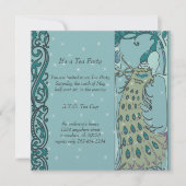 アール・ヌーヴォー・ペコックのディナー招待状 招待状 (正面)