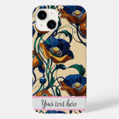 アール・ヌーヴォー ポピー 花 iPhone / iPad カバー (裏面)
