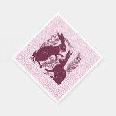 アール・ヌーヴォー モリスのウサギのペア ウィリアム・ド・モルガンとウィリアム・モリス スタンダードランチョンナプキン (角)