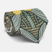 アール・ヌーヴォー ヴィンテージ矢じり形の庭の花 ネクタイ (ロール)