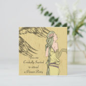 アール・ヌーヴォー ヴィンテージ 美しさ 夕餐会 カクテルパーティー 招待状 (スタンド正面)