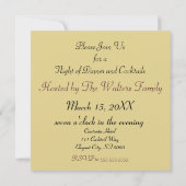 アール・ヌーヴォー ヴィンテージ 美しさ 夕餐会 カクテルパーティー 招待状 (裏面)