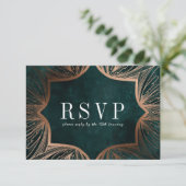 アール・ヌーヴォー 偽金 結婚式 出席・返信カード 出欠カード (スタンド正面)