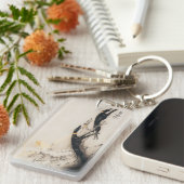 アール・ヌーヴォー 女性 グレイハウンド ルイ・イカルト キーホルダー (正面右)