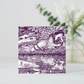 アール・ヌーヴォー 女性 読書クラブ 招待状 (スタンド正面)