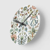アール・ヌーヴォー 花のデザイン 402種類の花 ラウンド壁時計 (傾斜)