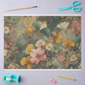 アール・ヌーヴォー 花 デクパージュ ティシュペーパー 薄葉紙 (クラフト)
