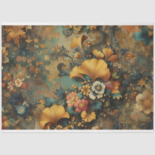 アール・ヌーヴォー 花 デクパージュ ティッシュペーパー 薄葉紙 (正面)