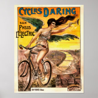 アール・ヌーヴォー 1920年代 自転車 Daring ポスター