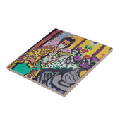 アール・マスクの女性 タイル (側面)