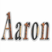 「アーロンと栄光のゲーム」彼の名前 シール (正面)