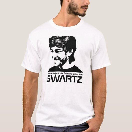 アーロンスワルツ政治インターネット活動家引用文 Tシャツ (正面)