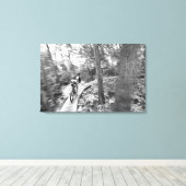 アーロンロジャース山サイクリングへの階段の上 キャンバスプリント (インサイチュ (ウッドフロア))