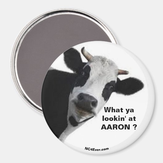 アーロン何を見てる?おもしろい磁石 マグネット (正面/裏面)