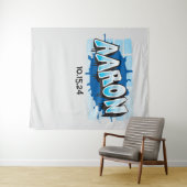 アーロン あなたのグラフィティ ネーム バックドロップ フォトオップ タペストリー (インサイチュ(横))