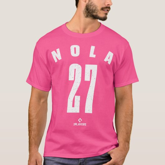 アーロン・ノラ27 MLBPA フィラデルフィア 野球 メジャー Tシャツ (正面)