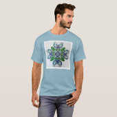 アーロンBrader著"Passionflower頂上"の曼荼羅 Tシャツ (正面フル)