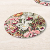 アーンスト·ヘッケル『オーキデア·デヌスブルメン』 ラウンドペーパーコースター (アングル)