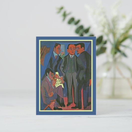 アーンスト・ルートヴィヒ・カーチナーによるアーティストのグループ ポストカード (スタンド正面)