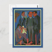 アーンスト・ルートヴィヒ・カーチナーによるアーティストのグループ ポストカード (正面/裏面)