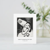 アーンストL. Kirchner – ブラック&スタイリッシュホワイトアーモダント ポストカード (スタンド正面)