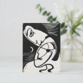 アーンストL. Kirchner – ブラック&スタイリッシュホワイトアーモダント ポストカード (スタンド正面)