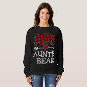 アーンティベアークリスマスパジャマレッドプリドバッファローファム スウェットシャツ (正面フル)