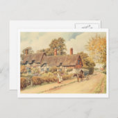 アーン・ハサウェイのコテージIII、ストラトフォード・オン・アボン ポストカード (正面/裏面)