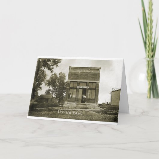 アーヴィングカンザス郵便局の写真マーシャル・カウンティKS カード (正面)