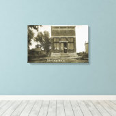 アーヴィングカンザス郵便局の写真マーシャル・カウンティKS キャンバスプリント (インサイチュ (ウッドフロア))