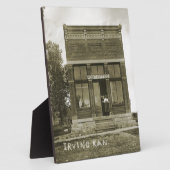 アーヴィングカンザス郵便局の写真マーシャル・カウンティKS フォトプラーク (側面)