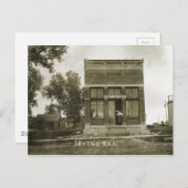 アーヴィングカンザス郵便局の写真マーシャル・カウンティKS ポストカード (正面/裏面)