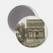 アーヴィングカンザス郵便局の写真マーシャル・カウンティKS マグネット (正面/裏面)