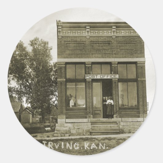 アーヴィングカンザス郵便局の写真マーシャル・カウンティKS ラウンドシール (正面)