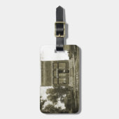 アーヴィングカンザス郵便局の写真マーシャル・カウンティKS ラゲッジタグ (正面縦)