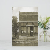 アーヴィングカンザス郵便局の写真マーシャル・カウンティKS 便箋 (スタンド正面)