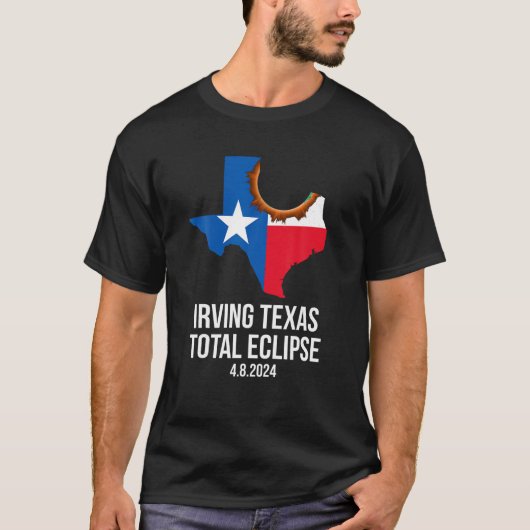 アーヴィングテキサス州トータルEclipse 2024 TX州概要T Tシャツ (正面)