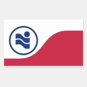 アーヴィング国旗、テキサス州 長方形シール (正面)