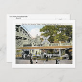 アーヴィントンNJヴィンテージオリンピック公園ローラーコースター ポストカード (正面/裏面)