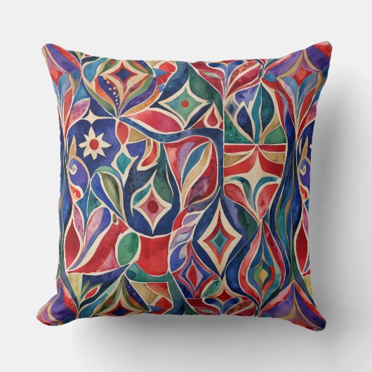 アー初期のトカラフルウォーター色 クッション (正面)