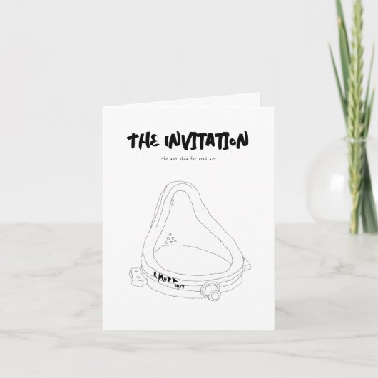 アー実在ト・デュシャンの噴水サタイヤのジョークカード 招待状 (正面)