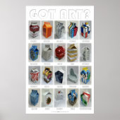 アー得ト？有名な作品のパロディなイメージがミルクとして ポスター (正面)