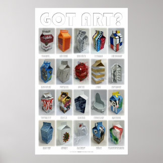アー得ト？有名な作品のパロディなイメージがミルクとして ポスター