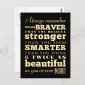 アー感動的ト – 博士引用文 ポストカード (正面/裏面)