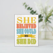 アー感動的ト – 彼女は信じ、彼女は ポストカード (スタンド正面)