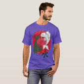 アー日本のトコイ魚白黒コイ日本の Tシャツ (正面フル)