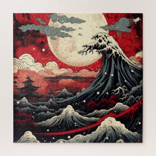 アー日本のトスタイルデジ絵を描タル ジグソーパズル (縦)