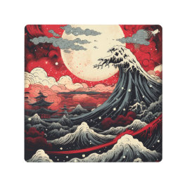 アー日本のトスタイルデジ絵を描タル メタルプリント