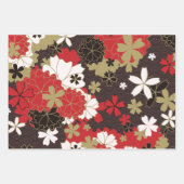 アー日本のト桜パタ伝統的ーン ラッピングペーパーシート (正面)